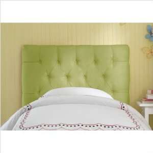   Tufted Micro Suede Youth Headboard in Kiwi Size Full 