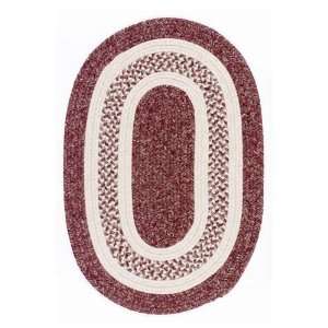   Outdoor Braided Area Rug   Deep Wine, 8 x 11 ft. Oval