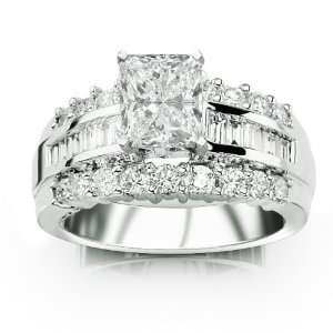   Carat Vintage Style Bead Set Diamonds Engagement Ring Jewelry
