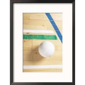  Volleyball on Gymnasium Floor Collections Framed 