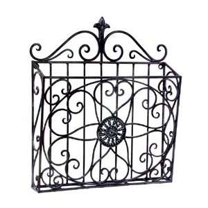   Wrought Iron Wall Mounted Magazine Letter Mail Holder