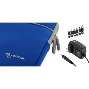   AC Wall Adapter Charger (Invisible Zipper Dual Pocket   Dark Blue