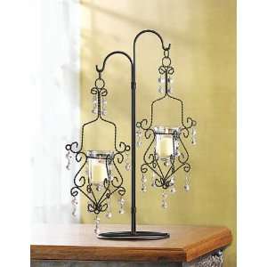  10 WEDDING HANGING MINI CHANDELIER CANDLE CENTERPIECES 