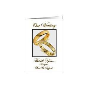  Wedding/ Thank You   Love & Support / Gold Wedding Rings 