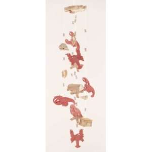  Lobster & Shells Clay Wind Chime Patio, Lawn & Garden