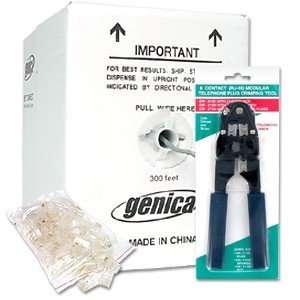    Genica 300 CAT5e Cable Kit w/Crimper/Connectors Electronics
