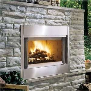   inch Outdoor Wood Burning Fireplace   Stainless Steel