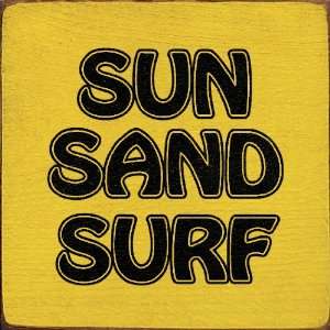  Sun Sand Surf (tile) Wooden Sign
